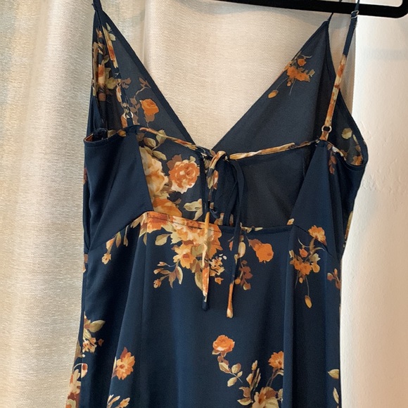 Floral navy blue dress, Small - Picture 6 of 7